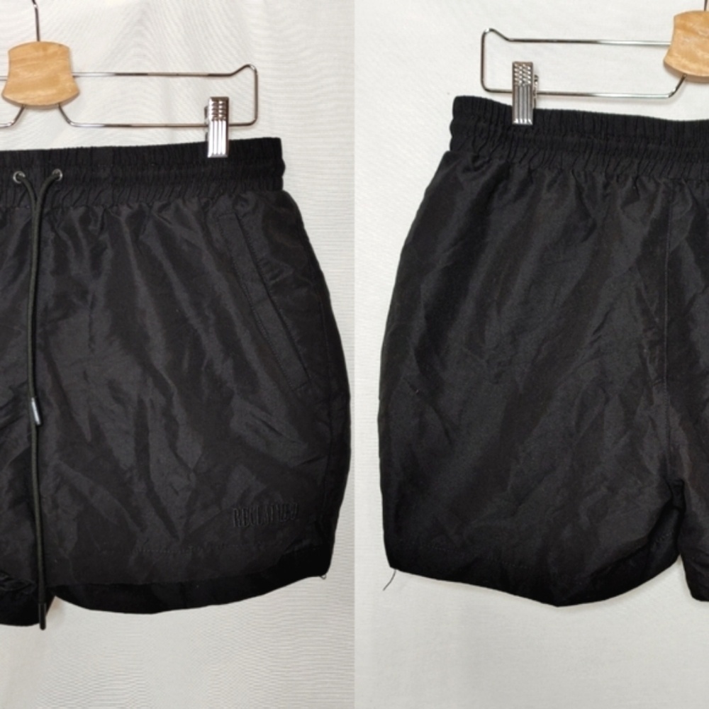 Reclaimed Vintage Inspired Chino Shorts‎ Black Lined Drawstring Medium M